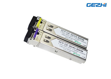 80KM Distance BIDI Optical Transceiver , 1550nm SFP LC SX Transceiver